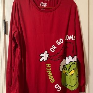 Grinch Red Long Sleeve Pajama SET